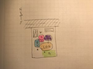敷地の道路付きと基本ゾーニング